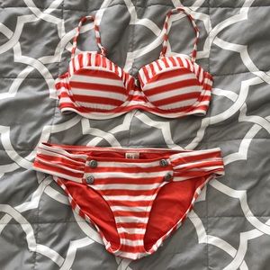 Seafolly Seaview Coral Bikini Set US Size 6